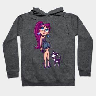 Fashion dog girl Hoodie